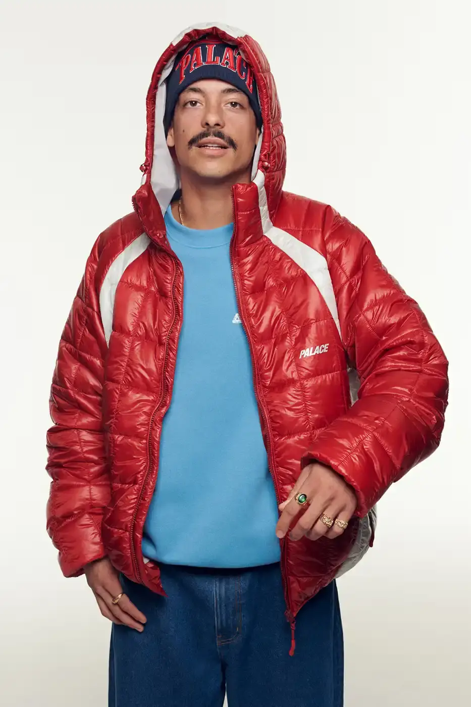 PALACE WINTER 2025 LOOKBOOK DROPS Palace Skateboards presents their Winter 2025 lookbook featuring winter jackets, long-sleeve apparel, and branded accessories for the cold season. (image 3 of 40)