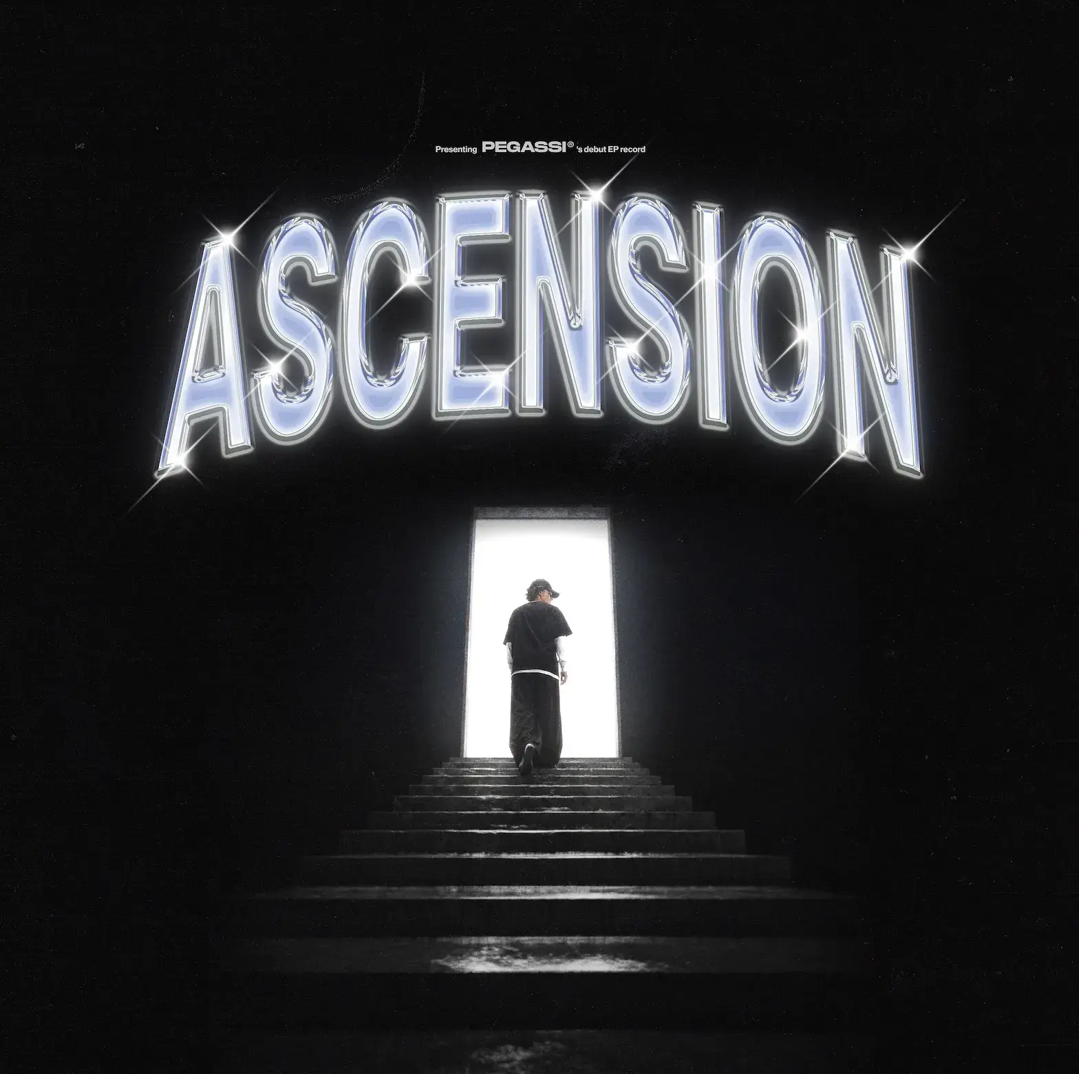 Text details the release of the electronic track Ascension by Pegassi and provides information about his upcoming debut EP schedule.