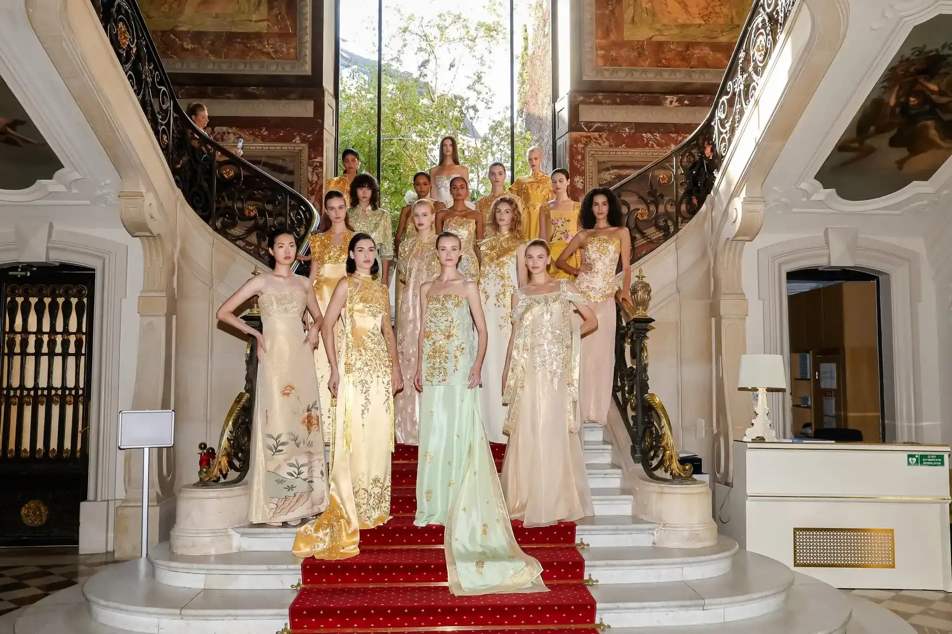 image about the Perspectives Croisées event held in Paris on 29 September 2026, where Ateliers Alix student work and TIANXI embroidery and silhouettes were shown side by side.