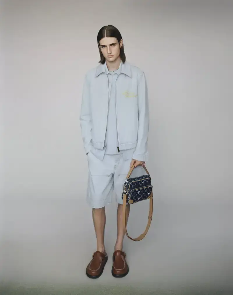 PHARRELL WILLIAMS UNVEILS LV SPRING MENSWEAR CAPSULE image about Pharrell Williams' new spring menswear capsule collection for Louis Vuitton featuring seasonal colors, tailoring details, and house motifs. (image 11 of 24)