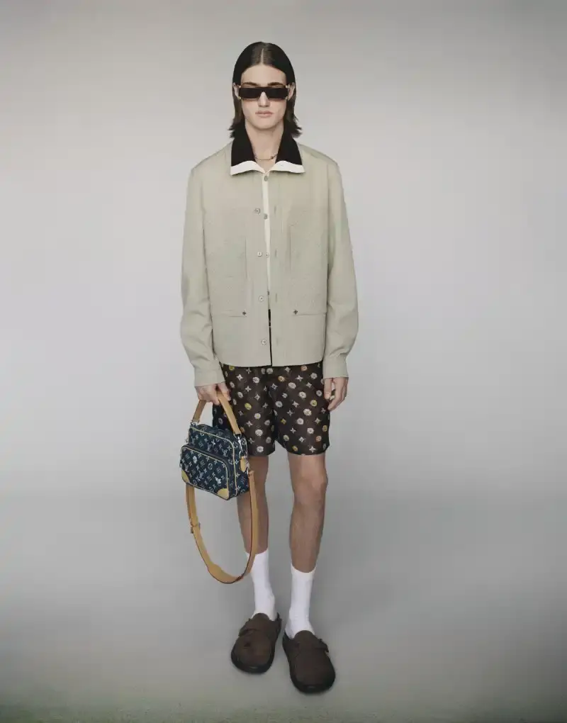 PHARRELL WILLIAMS UNVEILS LV SPRING MENSWEAR CAPSULE image about Pharrell Williams' new spring menswear capsule collection for Louis Vuitton featuring seasonal colors, tailoring details, and house motifs. (image 6 of 24)