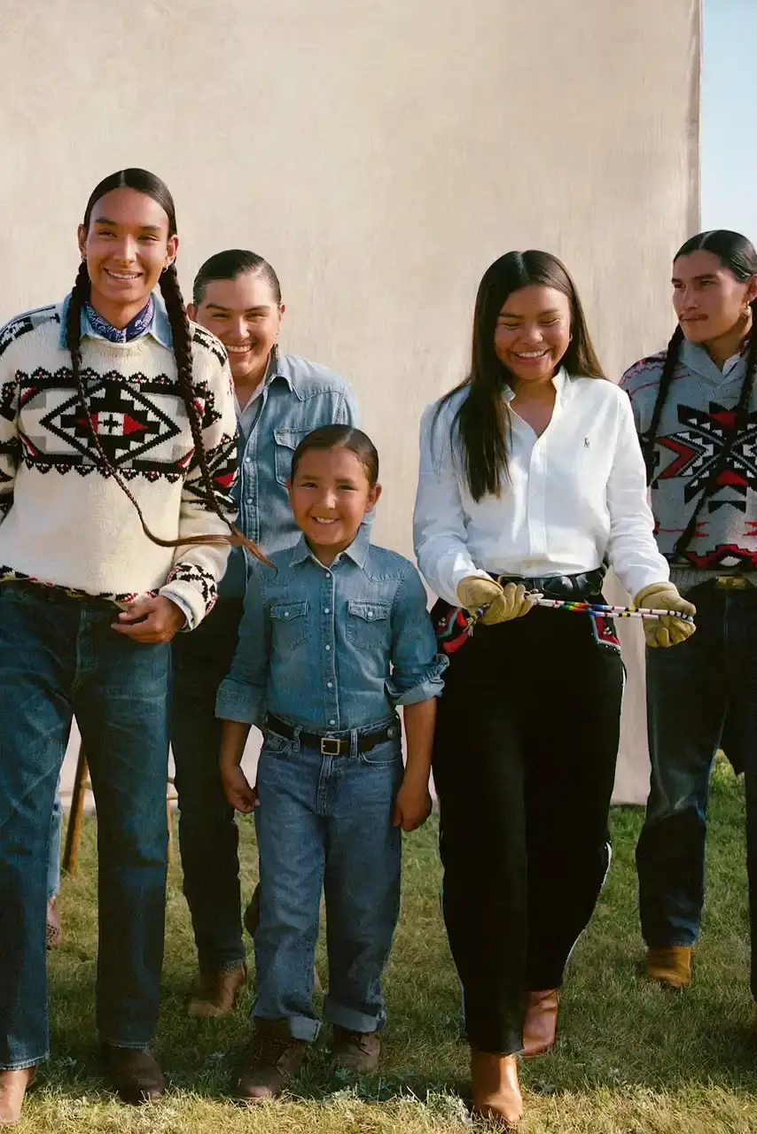 POLO RALPH LAUREN PARTNERS WITH TÓPA Polo Ralph Lauren and TÓPA, an Indigenous-led fashion label, release a collection combining traditional Northern Plains designs with modern apparel. The partnership supports Indigenous language preservation through Thunder Valley CDC.