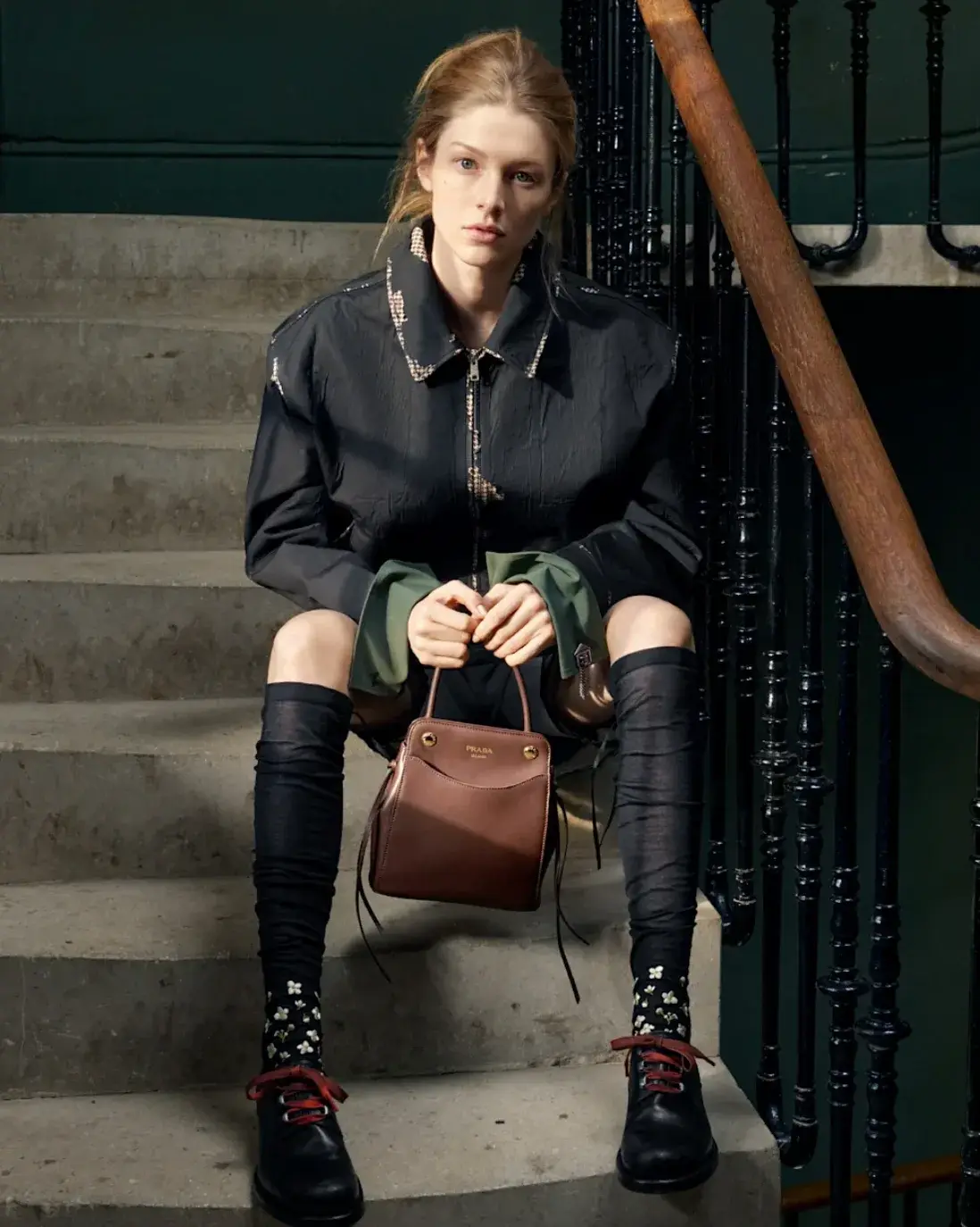 PRADA CARRY BAG FALL WINTER 2026 image of the Prada Carry bag from the Fall Winter 2026 collection. The accessory features soft calfskin leather and front pockets.