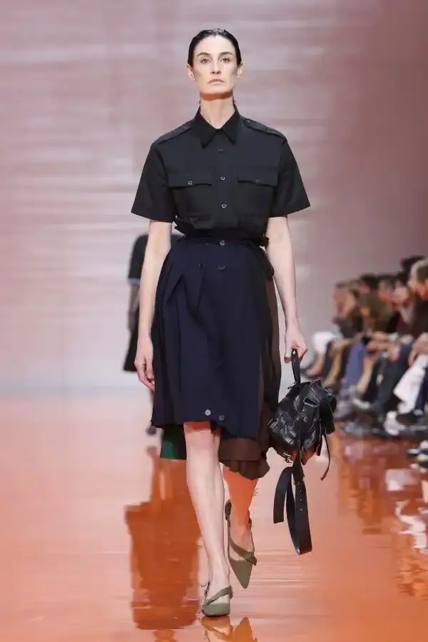 PRADA'S UNEXPECTED SPRING/SUMMER 2026 COLLECTION image about Prada's latest women's collection showcased during Milan Fashion Week, focusing on design philosophy and unconventional approaches. (image 7 of 12)