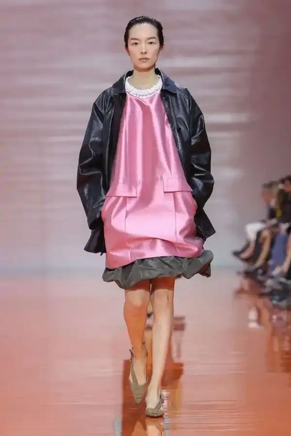 PRADA'S UNEXPECTED SPRING/SUMMER 2026 COLLECTION image about Prada's latest women's collection showcased during Milan Fashion Week, focusing on design philosophy and unconventional approaches. (image 2 of 12)