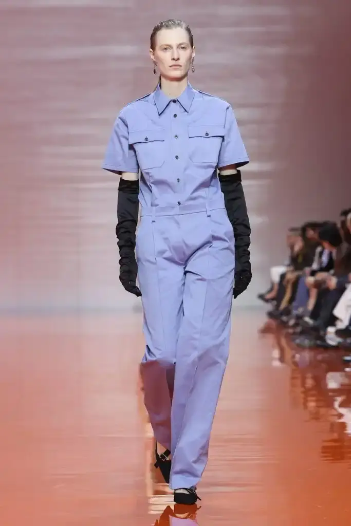 PRADA'S UNEXPECTED SPRING/SUMMER 2026 COLLECTION image about Prada's latest women's collection showcased during Milan Fashion Week, focusing on design philosophy and unconventional approaches. (image 11 of 12)