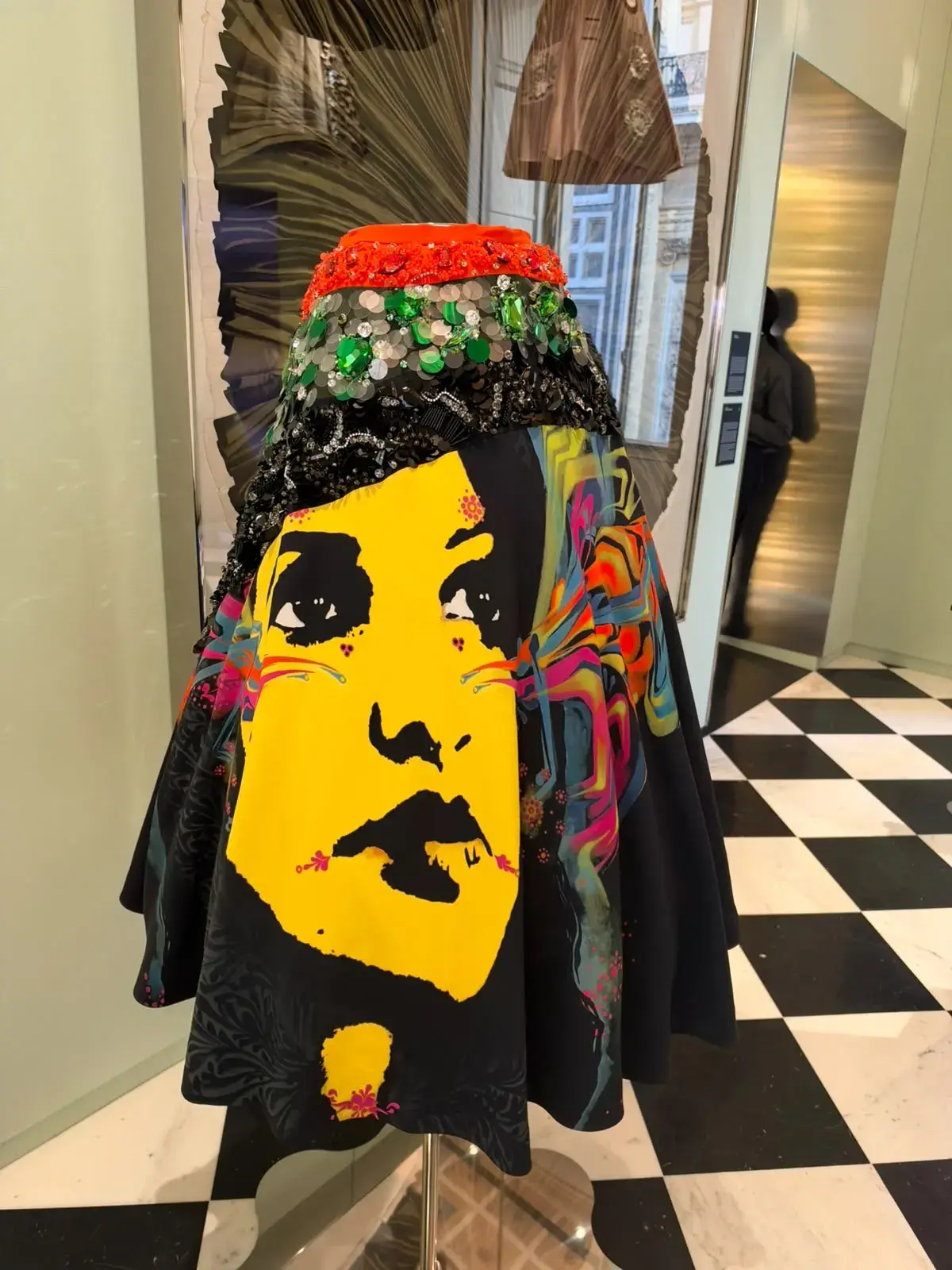 Exhibition view of Pradasphere inside Galleria Vittorio Emanuele II in Milan showing archival Prada designs and garments. (image 6 of 6)