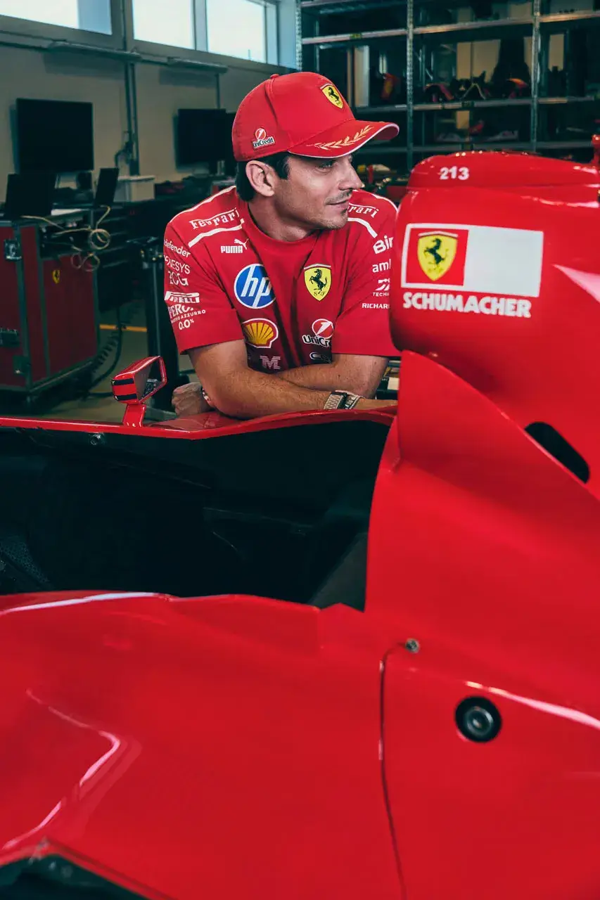 PUMA AND FERRARI HONOR MICHAEL SCHUMACHER an image detailing the new PUMA and Scuderia Ferrari Monza 2026 apparel collection honoring Michael Schumacher. (image 3 of 8)