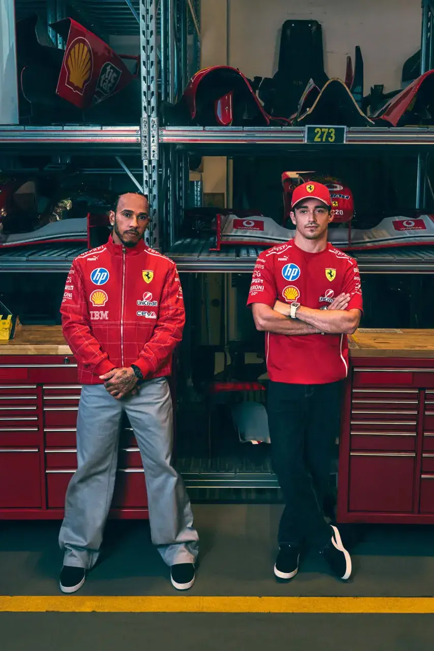 PUMA AND FERRARI HONOR MICHAEL SCHUMACHER an image detailing the new PUMA and Scuderia Ferrari Monza 2026 apparel collection honoring Michael Schumacher.