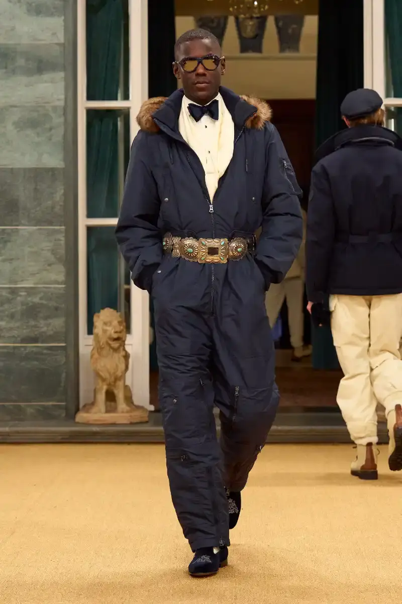RALPH LAUREN FALL 2026 MENSWEAR IN MILAN Ralph Lauren Fall 2026 menswear collection presentation at Milan's Palazzo Ralph Lauren, featuring Purple Label and Polo lines with traditional craftsmanship. (image 7 of 73)