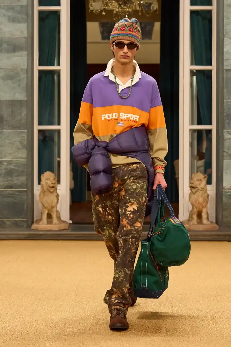RALPH LAUREN FALL 2026 MENSWEAR IN MILAN Ralph Lauren Fall 2026 menswear collection presentation at Milan's Palazzo Ralph Lauren, featuring Purple Label and Polo lines with traditional craftsmanship. (image 73 of 73)