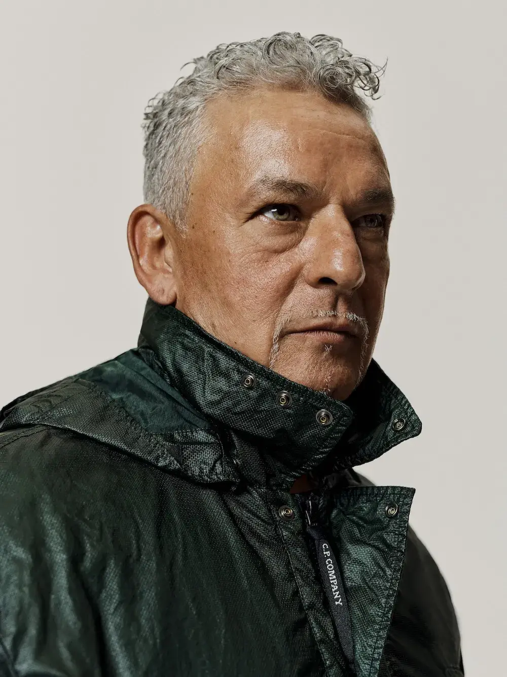 ROBERTO BAGGIO FRONTS C.P. COMPANY FW26 CAMPAIGN image of Roberto Baggio modeling for the C.P. Company Fall Winter 2026 menswear collection. (image 3 of 4)