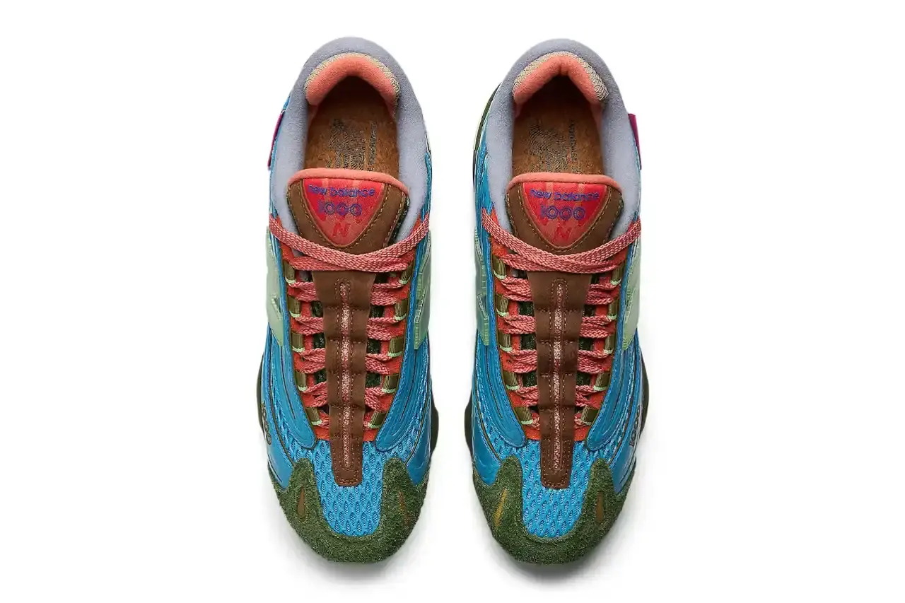 BEMBURY PREVIEWS NEW BALANCE 1000 DESIGNS image about designer Salehe Bembury's preview of two upcoming New Balance 1000 sneaker collaborations. The content includes details about the shoes' construction materials, color schemes, and expected release information. The article is structured with a summary section followed by detailed paragraphs covering the collaboration background, design elements, and availability timeline. (image 4 of 5)