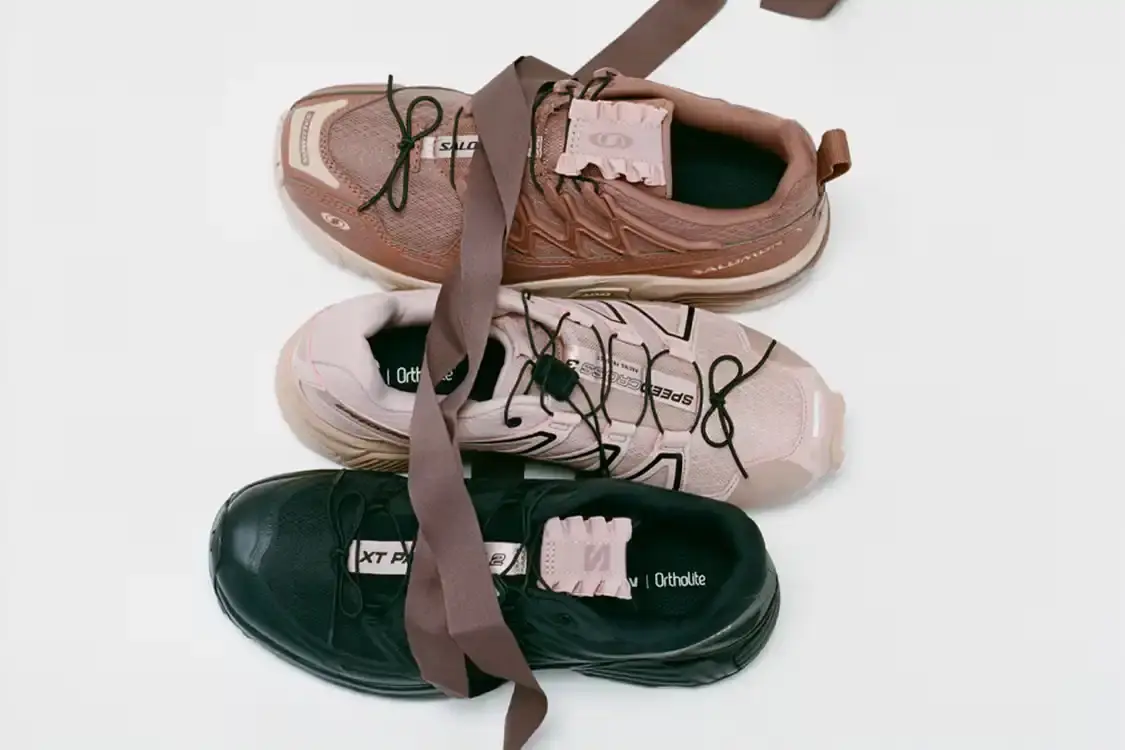 SALOMON LAUNCHES SATIN CAPSULE COLLECTION Salomon releases ballet-inspired shoe collection featuring satin materials and decorative elements on three classic models.