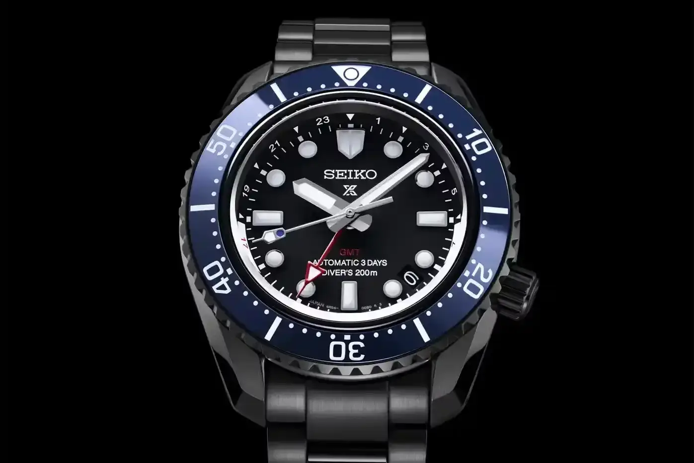 Seiko Two Seiko Prospex limited edition watches honoring Shohei Ohtani. Left watch shows model SBEJ023 with black dial and blue bezel. Right watch displays model SBEJ025 with white dial. Both feature Dodgers team colors and Ohtani's signature on the clasp.