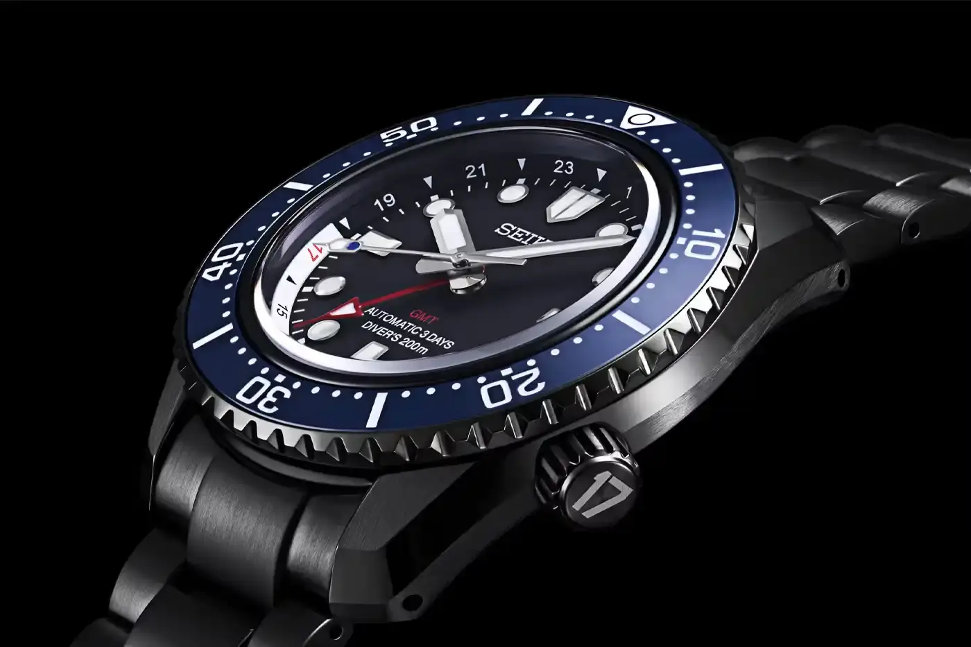 Seiko Two Seiko Prospex limited edition watches honoring Shohei Ohtani. Left watch shows model SBEJ023 with black dial and blue bezel. Right watch displays model SBEJ025 with white dial. Both feature Dodgers team colors and Ohtani's signature on the clasp. (image 2 of 6)