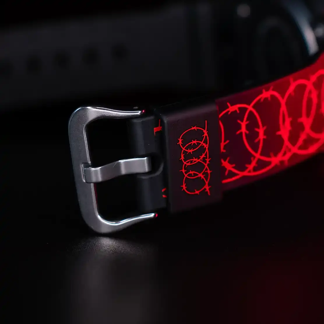 SFERA EBBASTA LAUNCHES G-SHOCK COLLECTION image about Sfera Ebbasta's collaboration with G-SHOCK, featuring two limited edition watch models with custom design elements. (image 5 of 5)