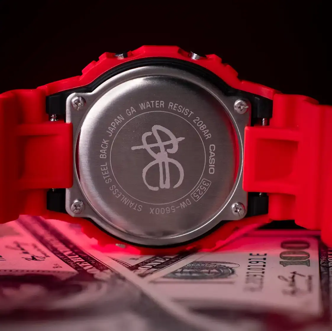SFERA EBBASTA LAUNCHES G-SHOCK COLLECTION image about Sfera Ebbasta's collaboration with G-SHOCK, featuring two limited edition watch models with custom design elements. (image 2 of 5)