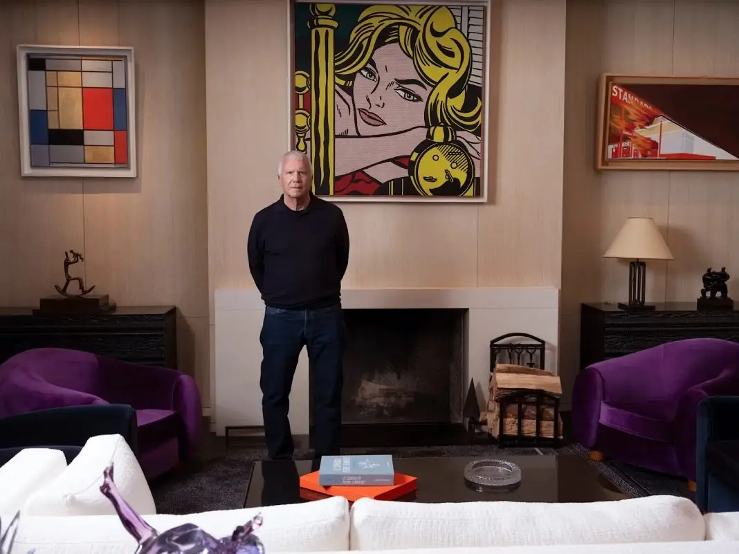 This image describes the production of a new documentary about art dealer Larry Gagosian by filmmaker Barry Avrich.