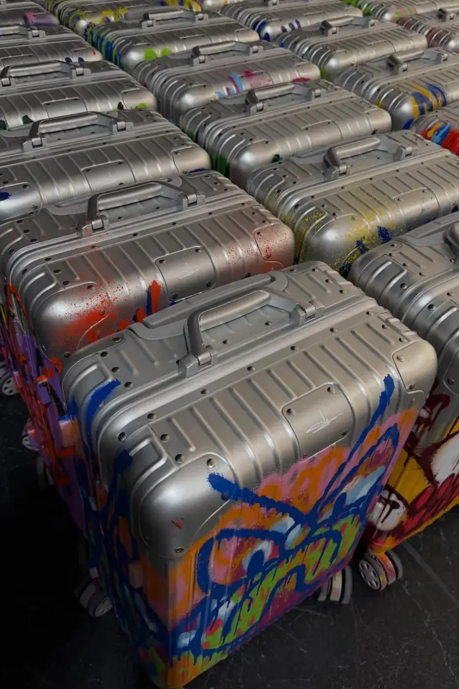 SLAWN TEASES RIMOWA SUITCASE COLLABORATION Image of an article about artist Olaolu Slawn teasing a graffiti-styled luggage collaboration with RIMOWA. (image 5 of 7)