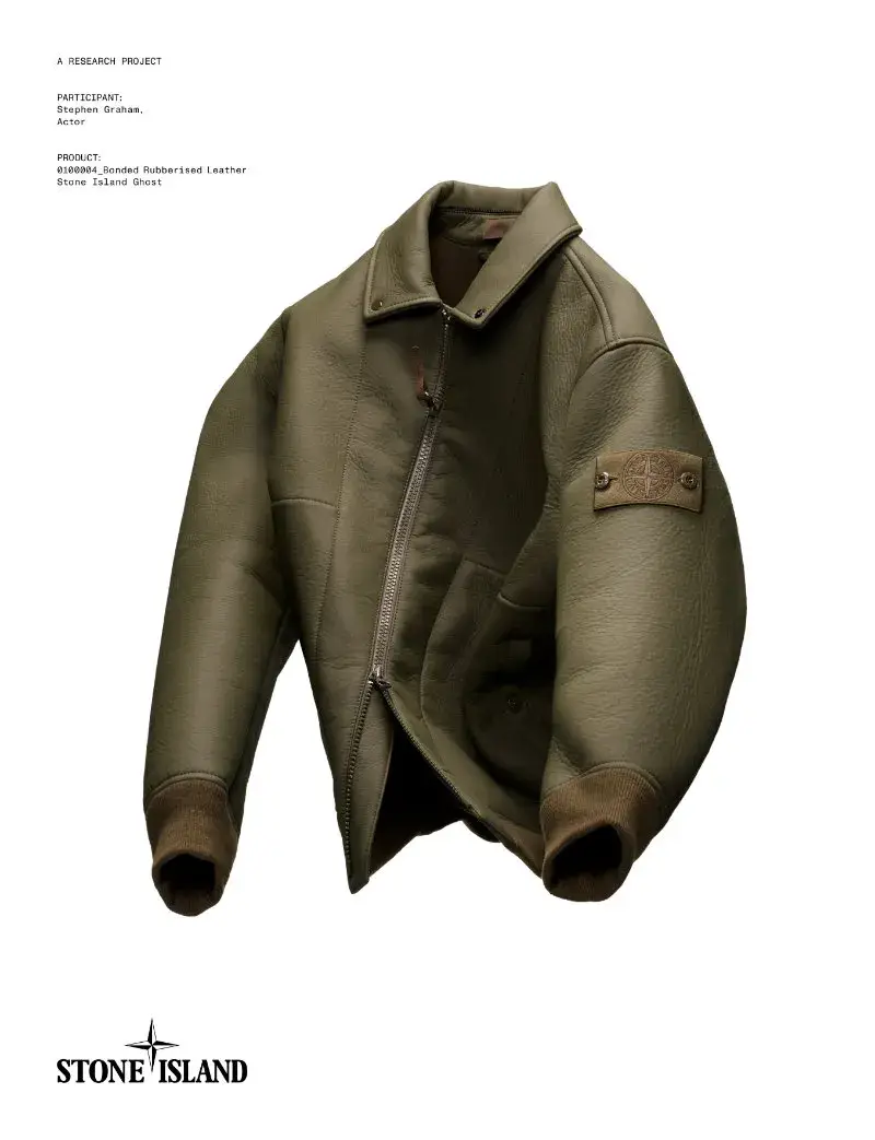 STONE ISLAND AUTUMN WINTER 2026 CAMPAIGN EXPLORES CULTURE image of the Stone Island Autumn Winter 2026 campaign, detailing the cast, the 100 questions format, and the focus on research and culture. (image 8 of 8)