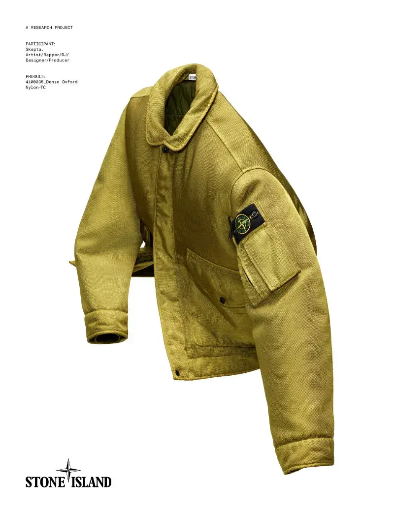 STONE ISLAND AUTUMN WINTER 2026 CAMPAIGN EXPLORES CULTURE image of the Stone Island Autumn Winter 2026 campaign, detailing the cast, the 100 questions format, and the focus on research and culture. (image 6 of 8)