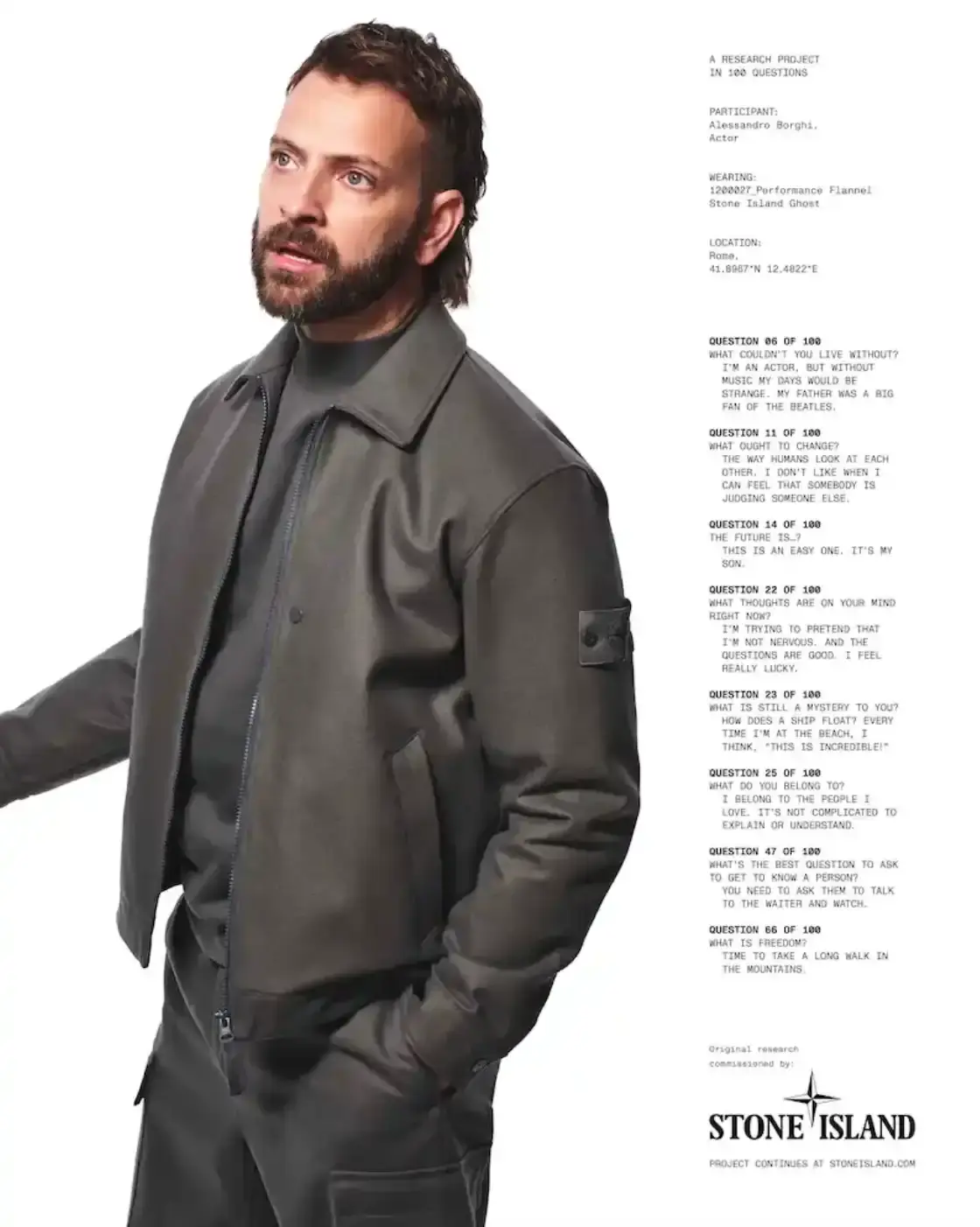 STONE ISLAND FEATURES CHY CARTIER IN NEW CAMPAIGN image about Stone Island's latest campaign featuring diverse international talent wearing autumn/winter 2025 collection pieces photographed by David Sims. (image 4 of 4)