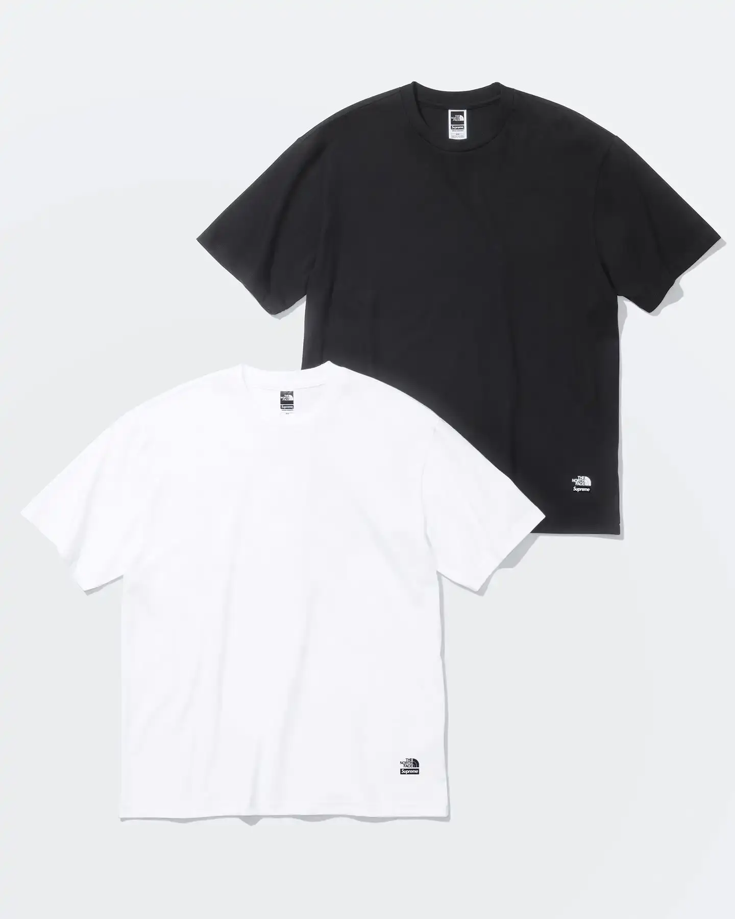 Supreme and The North Face Fall/Winter 2024 collection featuring Raymond Pettibon artwork. Includes Nuptse and Mountain Jacket models with Pettibon designs. Collection launches October 17th online and in stores. Possibly last collaboration before Supreme's acquisition by EssilorLuxottica. Streetwear capsule includes jackets, hoodies, t-shirts, and beanies with Heatseeker Eco technology (image 5 of 5)