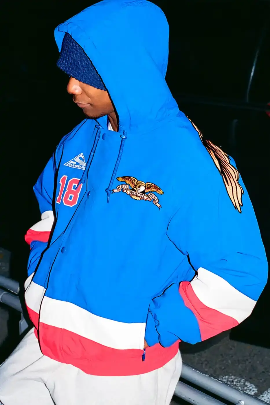 SUPREME X ANTIHERO FALL 2025 DROP Supreme and Antihero collaborate on Fall 2025 collection featuring eagle motifs across apparel and accessories, available November 13 in most regions and November 15 in Asia. (image 22 of 22)