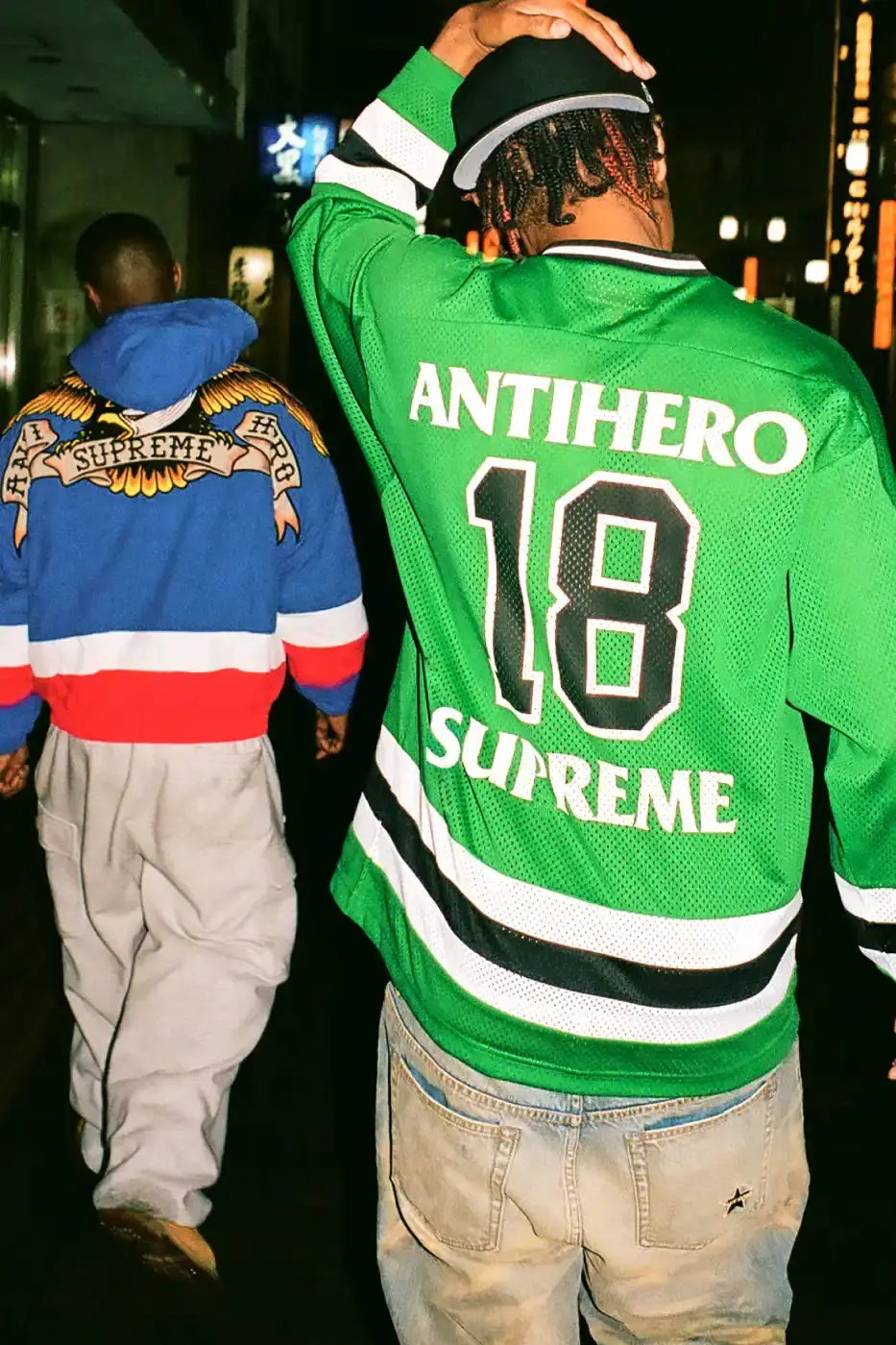 SUPREME X ANTIHERO FALL 2025 DROP Supreme and Antihero collaborate on Fall 2025 collection featuring eagle motifs across apparel and accessories, available November 13 in most regions and November 15 in Asia. (image 7 of 22)