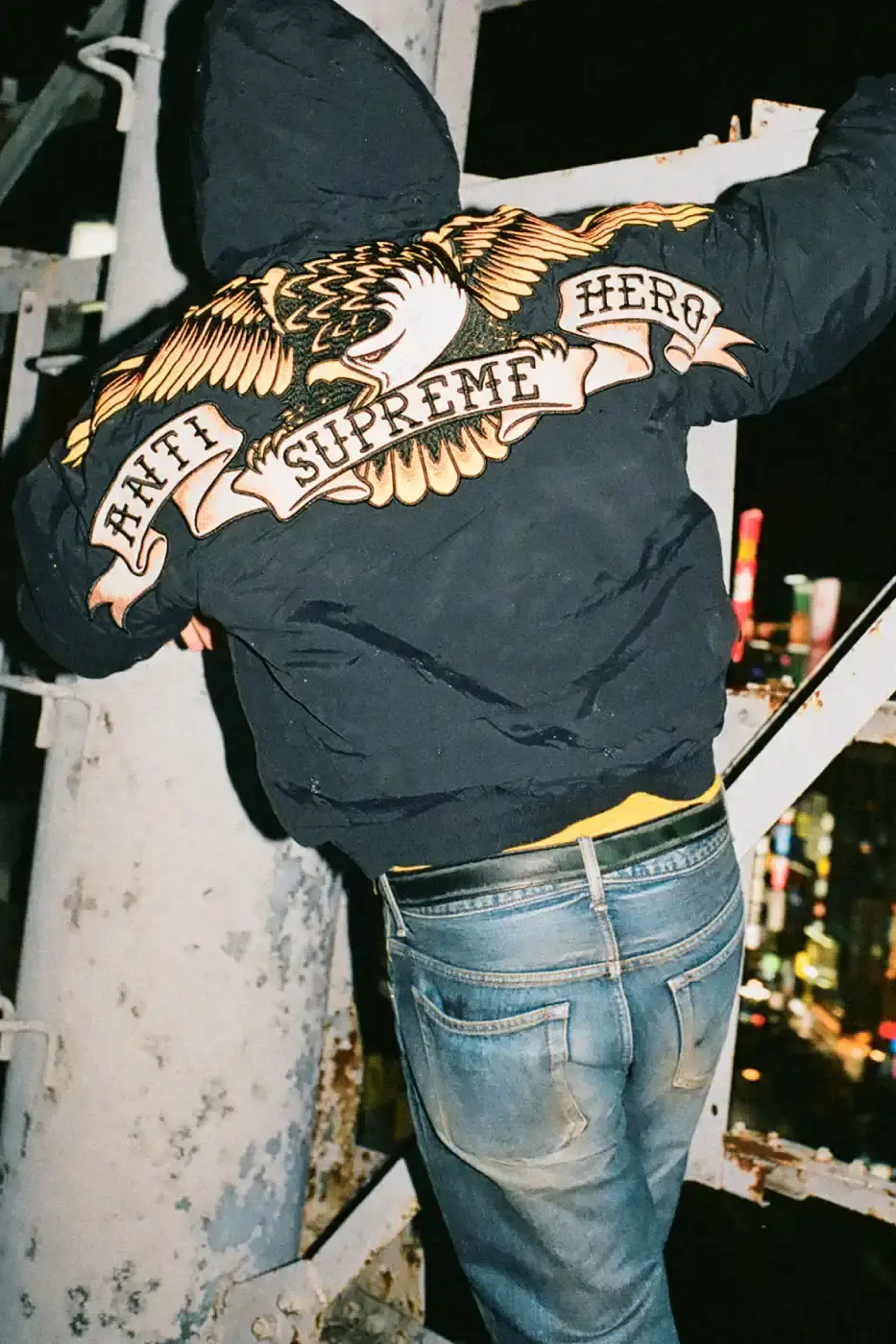 SUPREME X ANTIHERO FALL 2025 DROP Supreme and Antihero collaborate on Fall 2025 collection featuring eagle motifs across apparel and accessories, available November 13 in most regions and November 15 in Asia. (image 19 of 22)