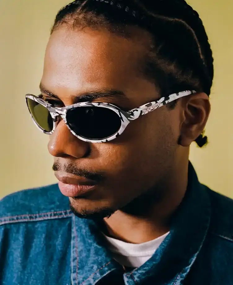 SUPREME DROPS FIVE NEW SUNGLASSES FOR SPRING 2025 image about Supreme's new sunglasses collection featuring five Italian-made models (Walker, Avon, Blair, Otto, Capital) with anti-reflective lenses, releasing June 12 worldwide and June 14 in Asia. Content includes product details, manufacturing information, and availability dates for the Spring 2025 eyewear line. (image 5 of 5)
