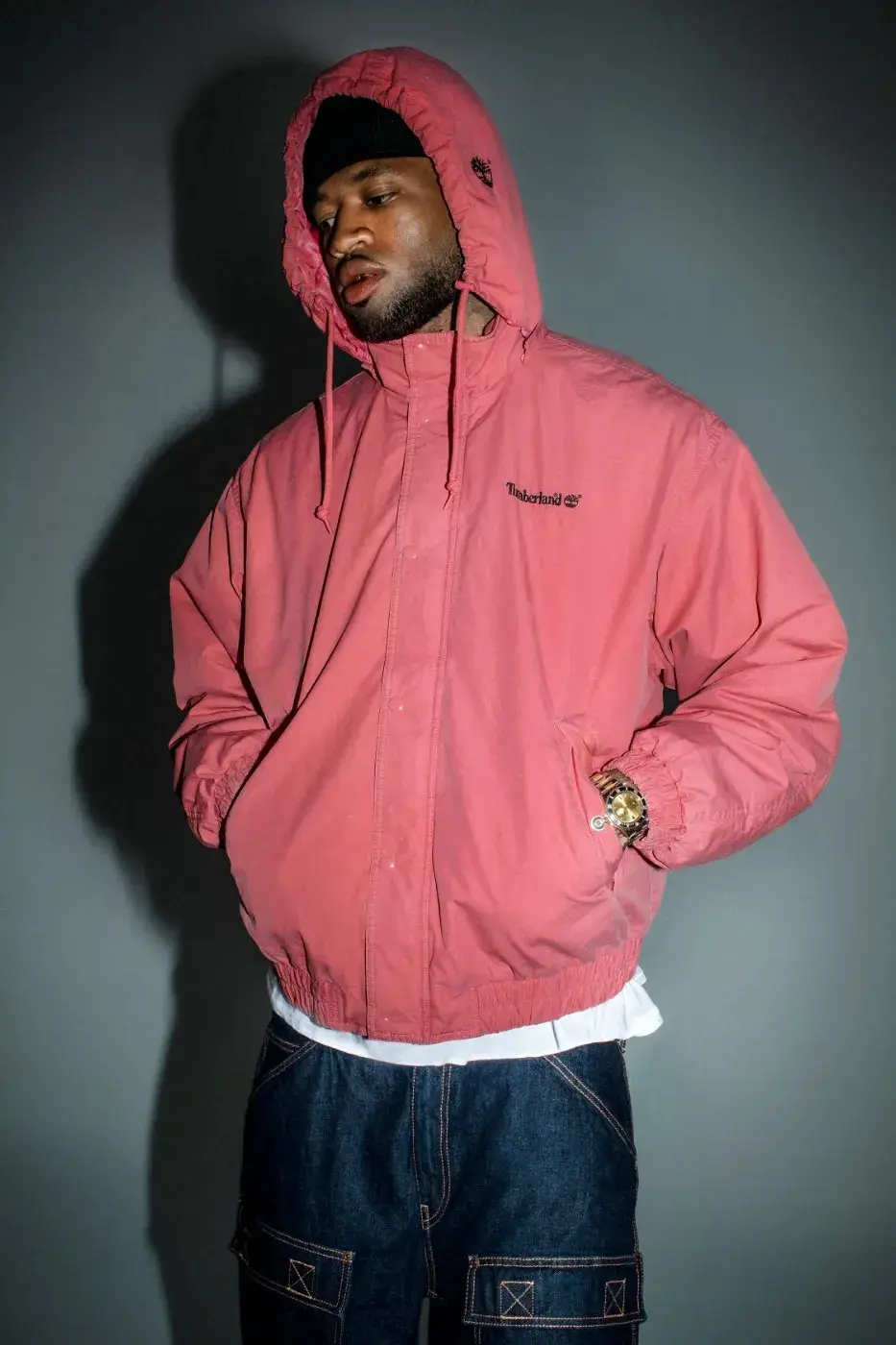 SUPREME X TIMBERLAND FALL 2026 APPAREL DROPS OCTOBER 22 Text summary of an article about the Supreme and Timberland Fall 2026 collection, which includes jackets, tops, pants and headwear and releases on October 22 and October 24. (image 10 of 19)