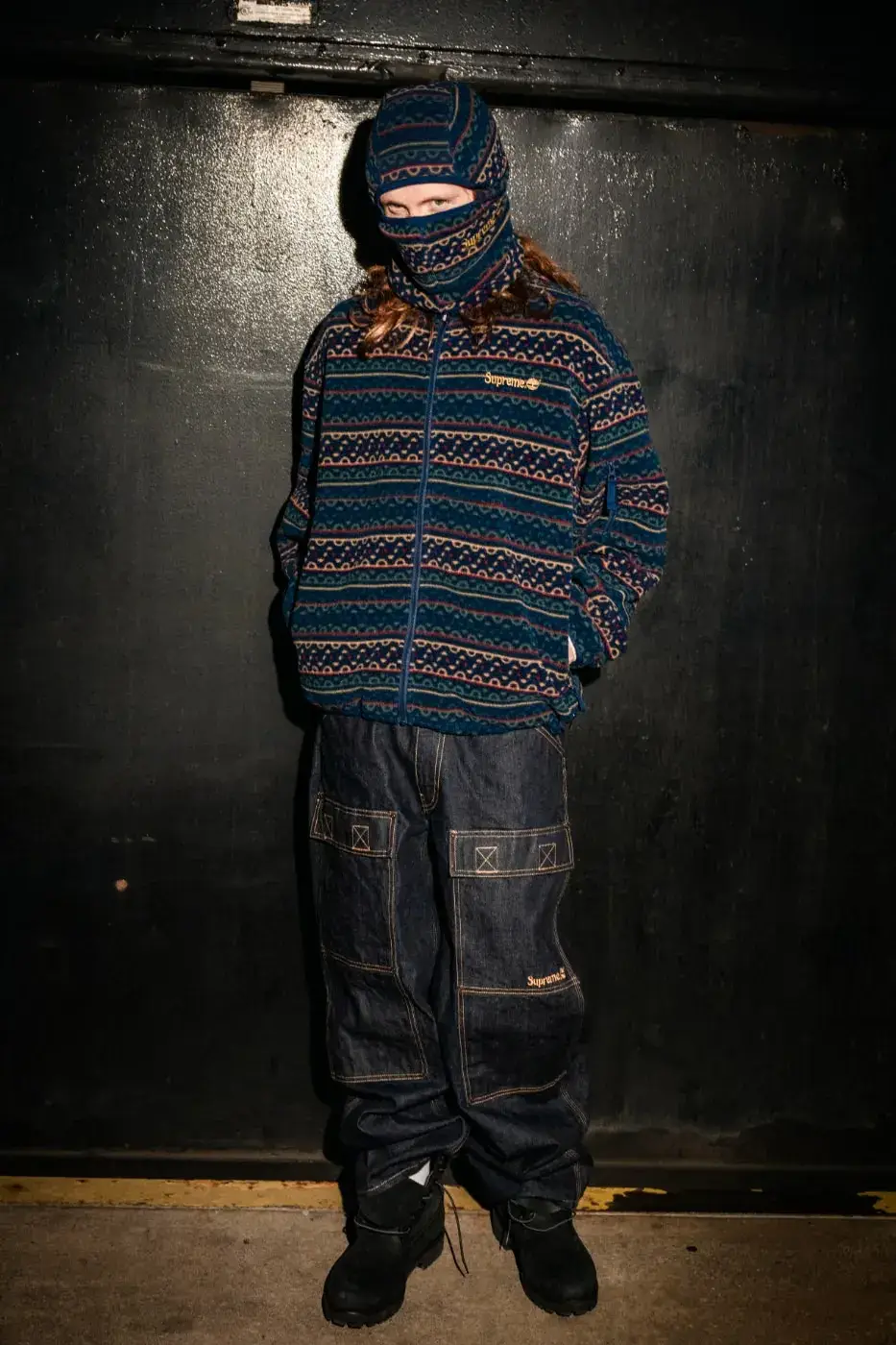 SUPREME X TIMBERLAND FALL 2026 APPAREL DROPS OCTOBER 22 Text summary of an article about the Supreme and Timberland Fall 2026 collection, which includes jackets, tops, pants and headwear and releases on October 22 and October 24. (image 16 of 19)