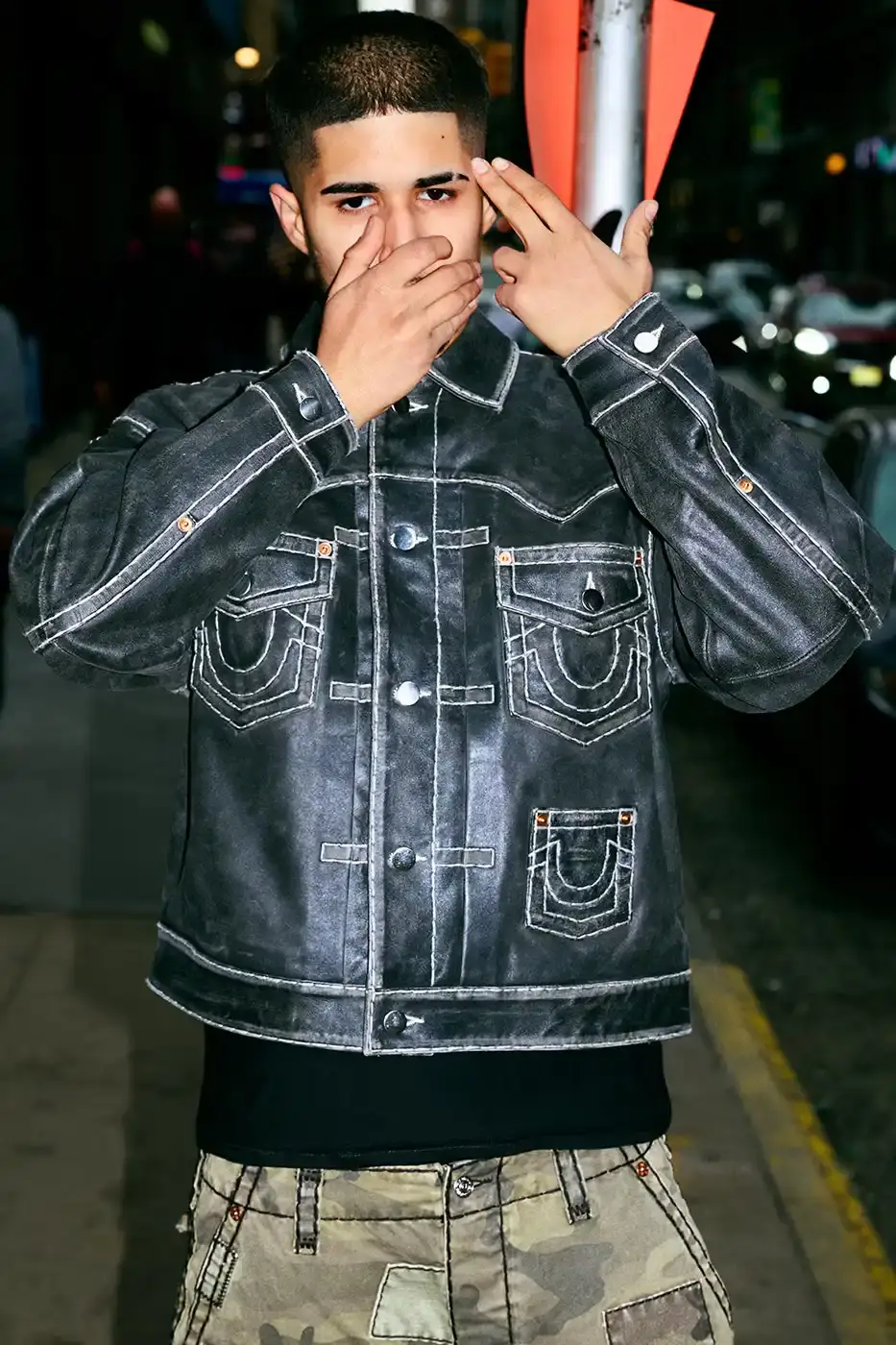SUPREME TEAMS WITH TRUE RELIGION FOR FALL 2025 Supreme and True Religion announce a Fall 2025 collaboration featuring denim and leather outerwear, hoodies, accessories, and signature horseshoe logo details, releasing November 20, 2025. (image 12 of 15)