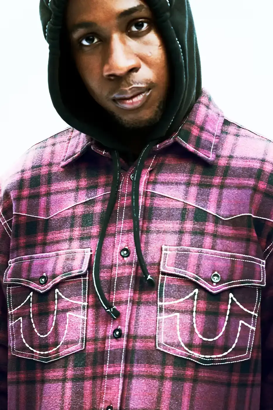 SUPREME TEAMS WITH TRUE RELIGION FOR FALL 2025 Supreme and True Religion announce a Fall 2025 collaboration featuring denim and leather outerwear, hoodies, accessories, and signature horseshoe logo details, releasing November 20, 2025. (image 9 of 15)