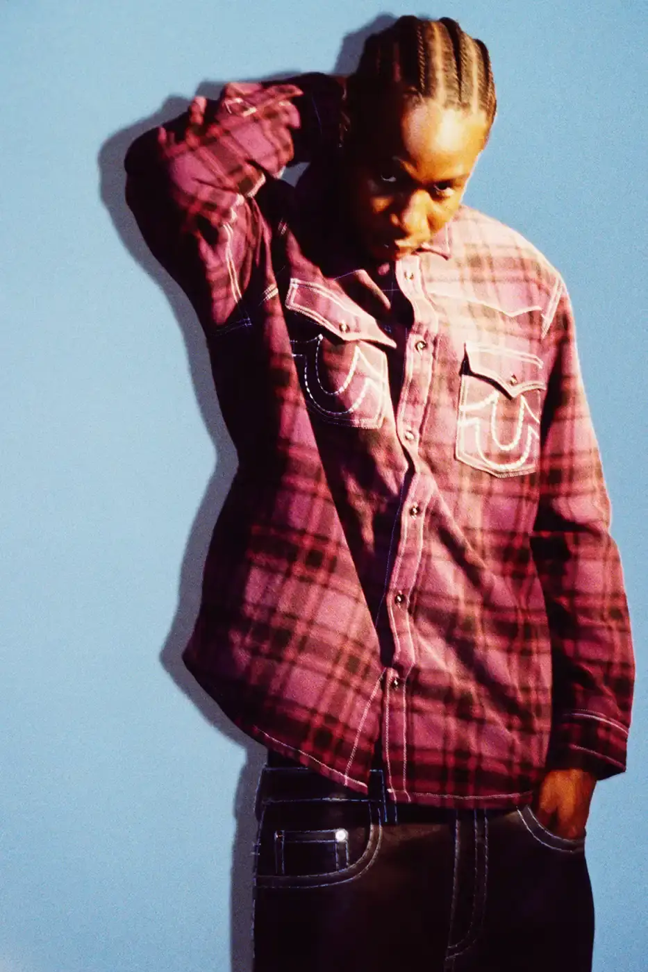 SUPREME TEAMS WITH TRUE RELIGION FOR FALL 2025 Supreme and True Religion announce a Fall 2025 collaboration featuring denim and leather outerwear, hoodies, accessories, and signature horseshoe logo details, releasing November 20, 2025. (image 10 of 15)