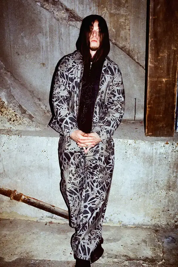 SUPREME X Y'S YAMAMOTO FALL 2025 COLLECTION Fashion collaboration image describing Supreme and Y's by Yohji Yamamoto Fall 2025 collection featuring punk aesthetics and skull designs. (image 14 of 20)