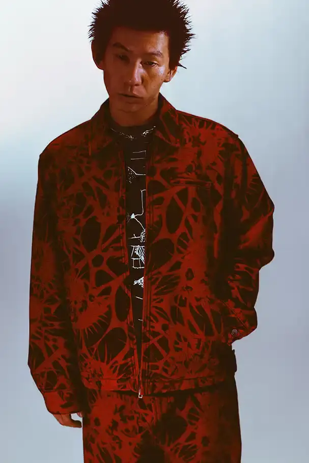 SUPREME X Y'S YAMAMOTO FALL 2025 COLLECTION Fashion collaboration image describing Supreme and Y's by Yohji Yamamoto Fall 2025 collection featuring punk aesthetics and skull designs. (image 12 of 20)