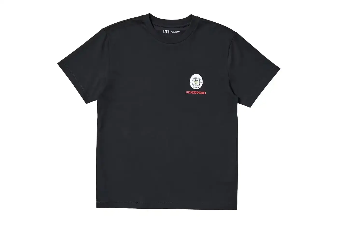 TAMAGOTCHI MARKS 30 YEARS WITH UNIQLO LINE Bandai and UNIQLO release a Tamagotchi anniversary collection featuring T-shirts and a limited-edition device shell with clock design and red accents. (image 8 of 9)