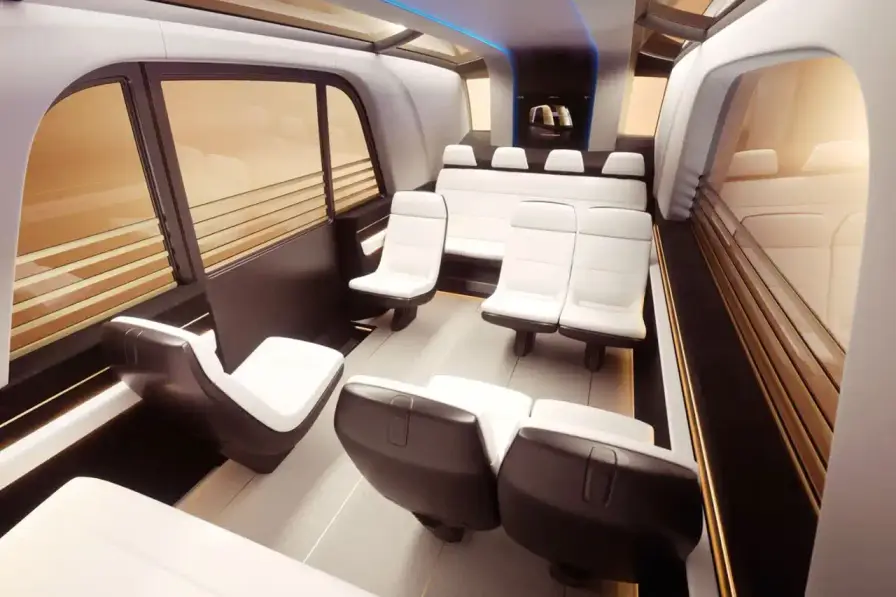 TESLA INTRODUCES SELF-DRIVING "CYBERCAB ROBOTAXI" CONCEPT Tesla unveils Cybercab Robotaxi and Robovan concepts at We, Robot event. Autonomous vehicles designed for public transport, featuring futuristic design with butterfly doors. Planned production before 2027, target price under $30,000. Elon Musk claims improved safety and cost-efficiency. Full Self-Driving expansion for Model 3 and Y in California and Texas next year (image 12 of 12)
