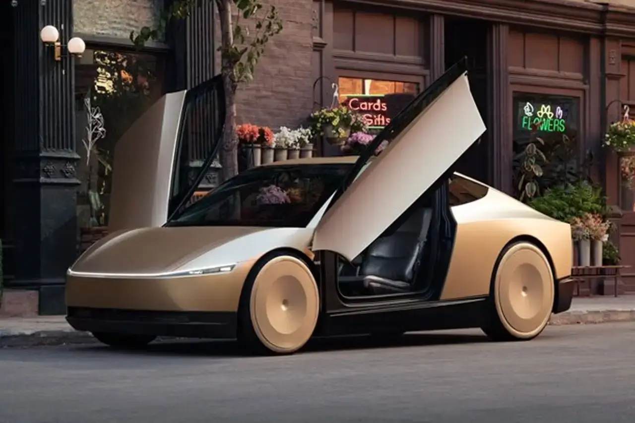 TESLA INTRODUCES SELF-DRIVING "CYBERCAB ROBOTAXI" CONCEPT Tesla unveils Cybercab Robotaxi and Robovan concepts at We, Robot event. Autonomous vehicles designed for public transport, featuring futuristic design with butterfly doors. Planned production before 2027, target price under $30,000. Elon Musk claims improved safety and cost-efficiency. Full Self-Driving expansion for Model 3 and Y in California and Texas next year