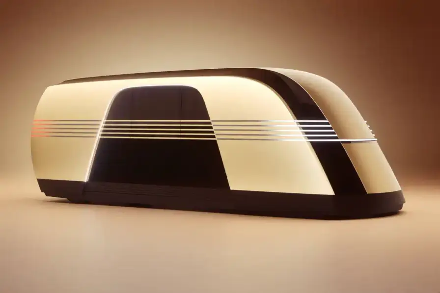 TESLA INTRODUCES SELF-DRIVING "CYBERCAB ROBOTAXI" CONCEPT Tesla unveils Cybercab Robotaxi and Robovan concepts at We, Robot event. Autonomous vehicles designed for public transport, featuring futuristic design with butterfly doors. Planned production before 2027, target price under $30,000. Elon Musk claims improved safety and cost-efficiency. Full Self-Driving expansion for Model 3 and Y in California and Texas next year (image 9 of 12)