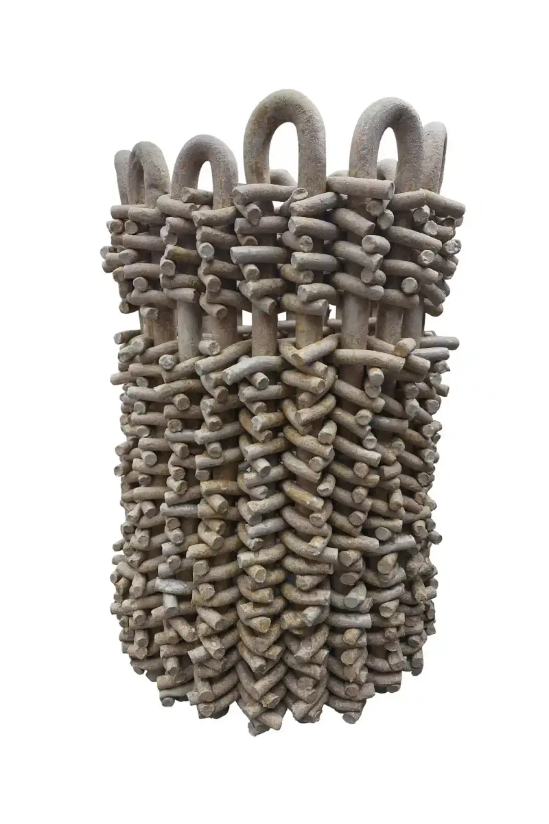 Courtesy Of The Artist And Loewe Foundation Artists work on display at the Thyssen-Bornemisza Museum entrance, showing diverse craft pieces from the LOEWE FOUNDATION Prize finalists (image 3 of 11)