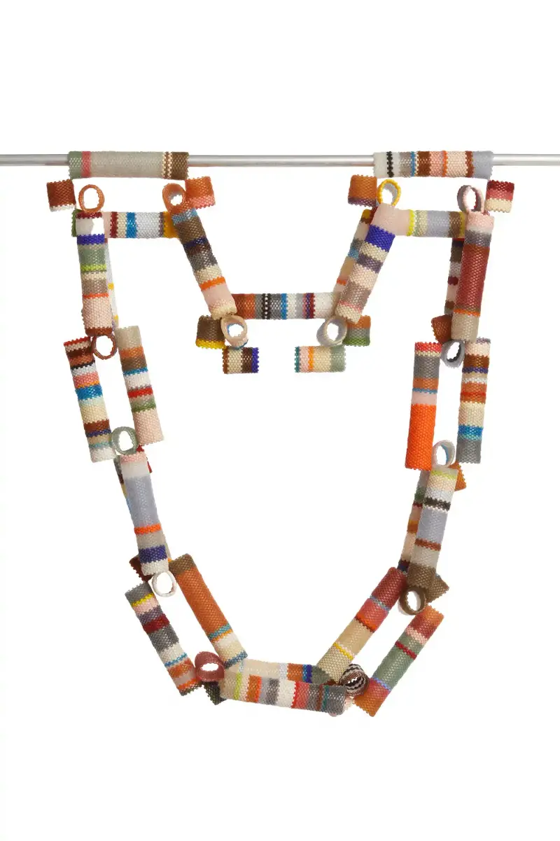 Courtesy Of The Artist And Loewe Foundation Artists work on display at the Thyssen-Bornemisza Museum entrance, showing diverse craft pieces from the LOEWE FOUNDATION Prize finalists (image 9 of 11)