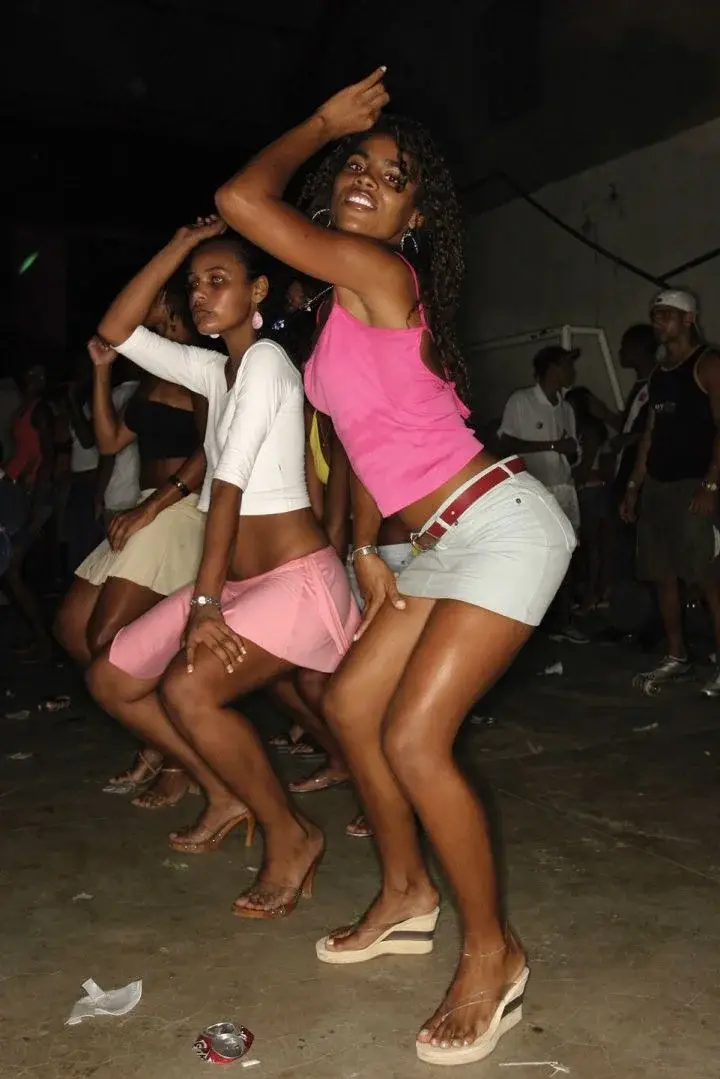 image depicting Baile Funk artists, Brazilian street scenes, music festival performance, and vibrant dance choreography representing the genre's cultural evolution and global impact.