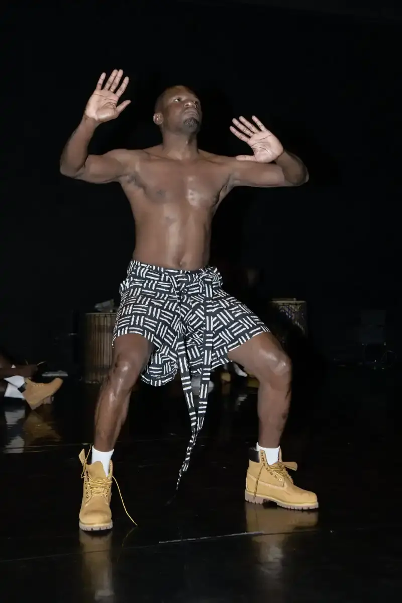 TIMBERLAND BOOTS ENTER DANCE PERFORMANCE IN MADRID Timberland's classic boots appear in choreographer Dani Pannullo's contemporary dance performance Constellations, running through February 8th at Teatros del Canal in Madrid. The collaboration connects the brand's streetwear heritage with performance art. (image 5 of 5)