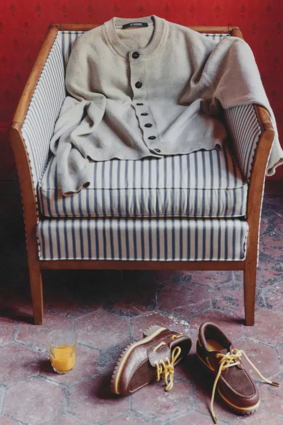 TIMBERLAND X JACQUEMUS BOAT SHOE IN CROC-EMBOSSED LEATHER image of Timberland x Jacquemus Authentic Boat Shoe in Brown Croc and Navy Croc, both made from crocodile-embossed leather with a rubber outsole. (image 5 of 9)