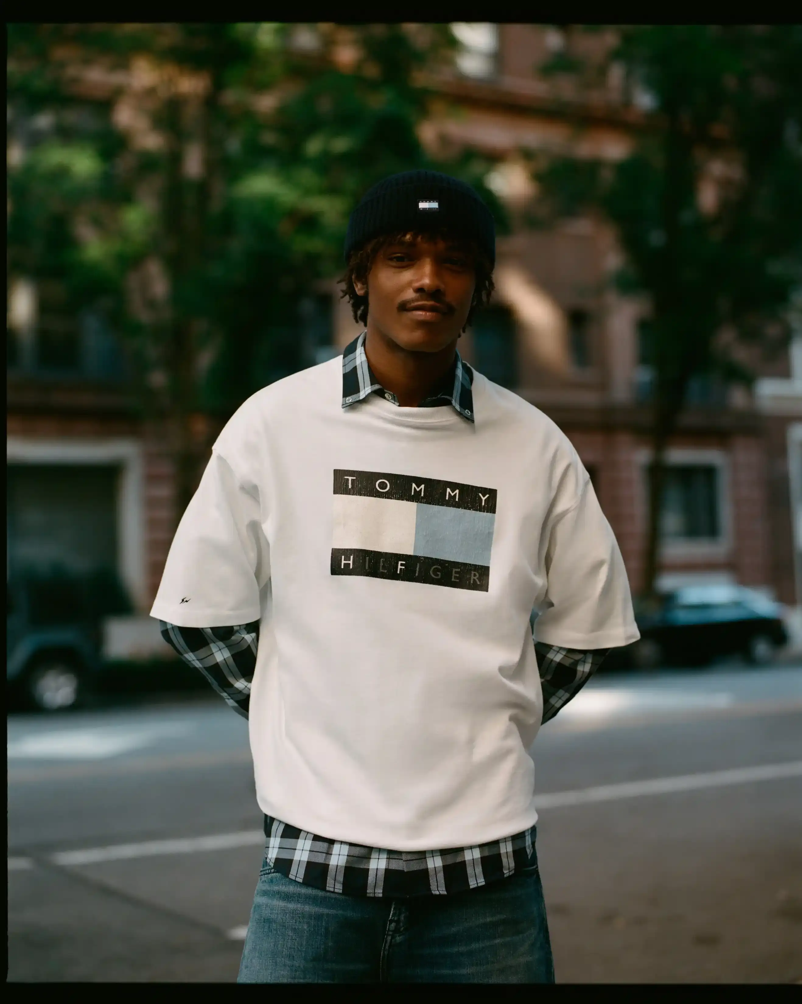 TOMMY HILFIGER AND FRGMT RELEASE A LIGHT BLUE CAPSULE image about the Tommy Hilfiger x FRGMT capsule collection. It covers the 1990s-based pieces, the light blue palette, quotes from Tommy Hilfiger and Hiroshi Fujiwara, the campaign film and the October 15, 2026 release. (image 5 of 8)