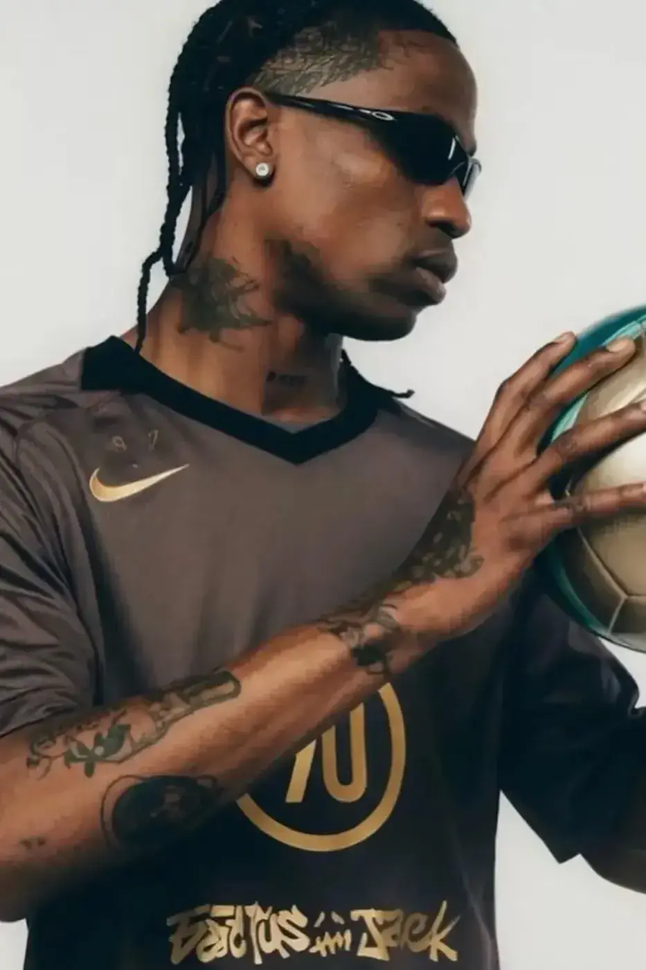 TRAVIS SCOTT NIKE TOTAL 90 WORLD CUP DROP image detailing the upcoming Travis Scott and Nike Total 90 football apparel collaboration for the 2026 World Cup. (image 3 of 4)